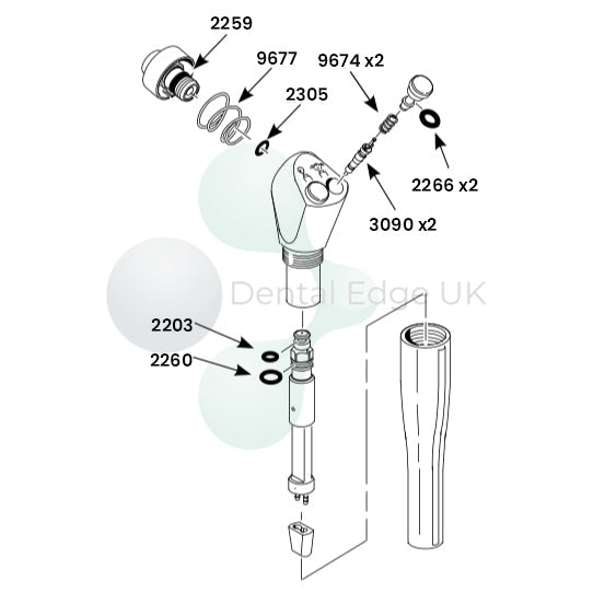 DCI 3072 3 in 1 Syringe Autoclavable Valve Core Repair Kit