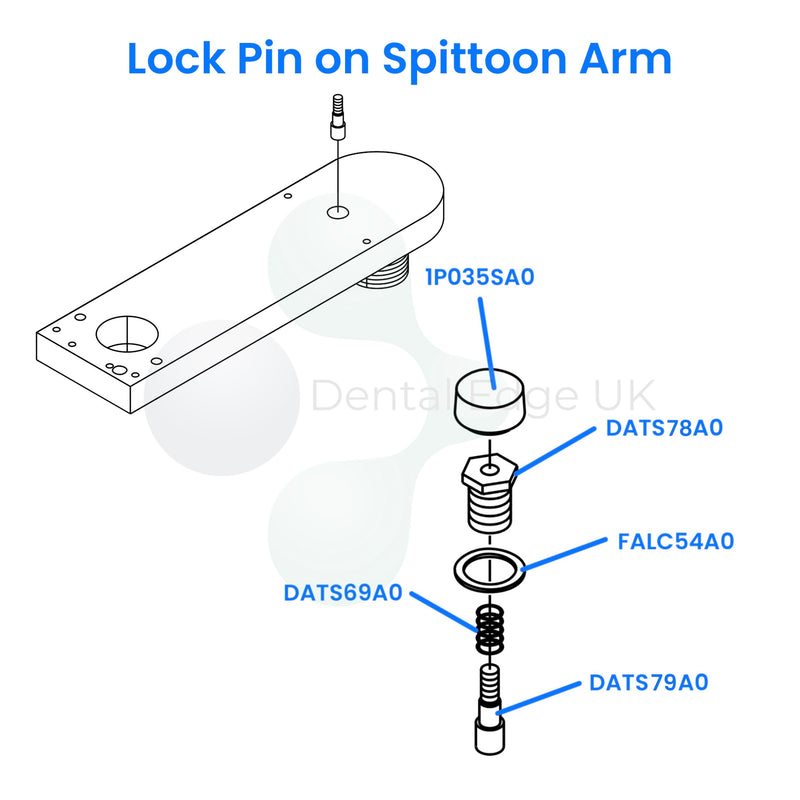 Dental Edge UK - Belmont Voyager II L Nut for Lock Pin on Spittoon Arm