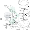 DCI 6049 Grey On / Off Toggle for Foot Control