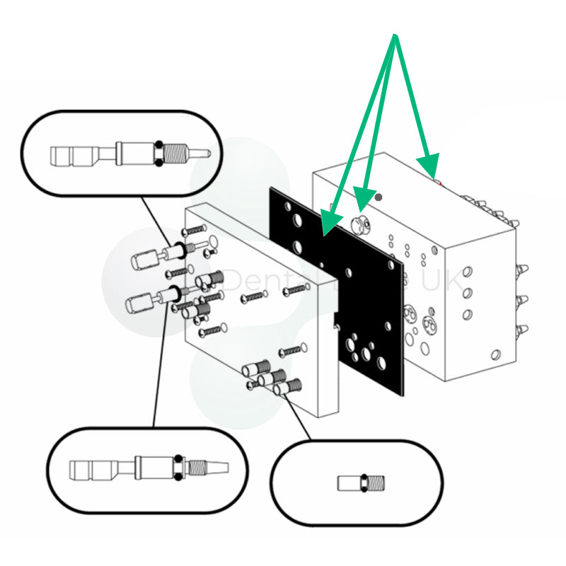 Dental Edge UK -  Adec Performer Delivery Unit Control Block Service Kit
