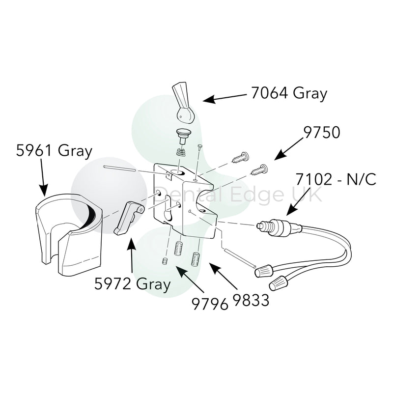 Dental Edge UK - DCI 5969 Grey Normally Closed Auto Electric Handpiece Holder