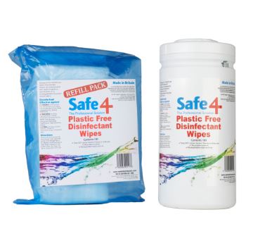 Safe4 Plastic Free Disinfectant Wipes (Refill Pack)