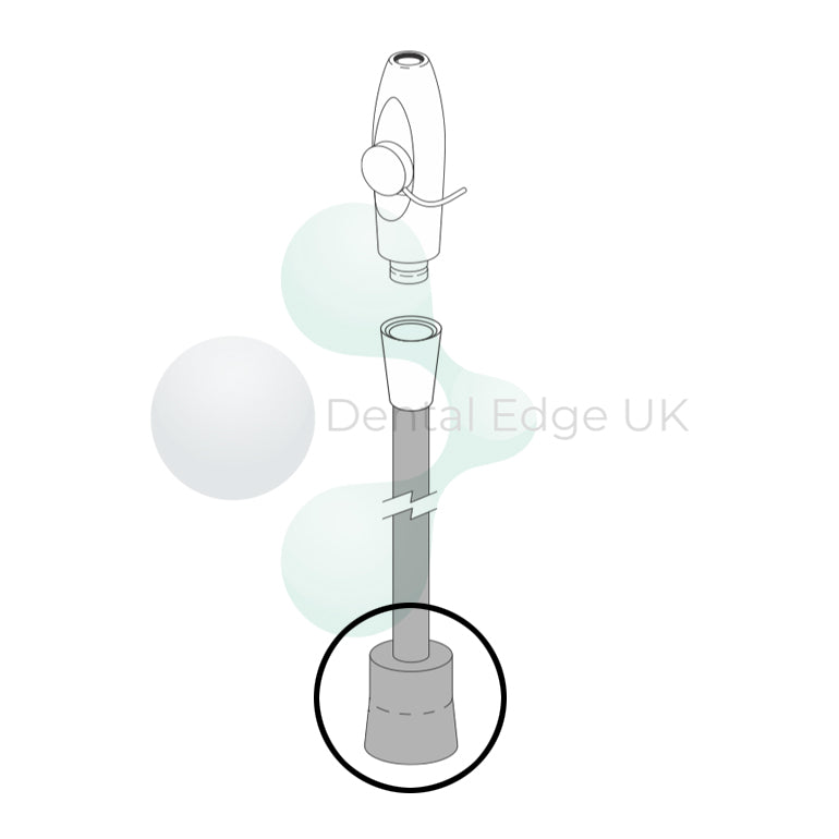 Dental Edge UK -  Adec Type 3/16" Saliva Ejector Tubing Tailpiece Connector for Vacuum Canister End Light Grey