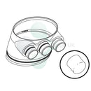 Dental Edge UK -  Adec Type 15mm Light Grey Vacuum Cap for Triple Canister Filter Housing