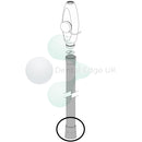 Adec Type 1/2" HVE Tubing Tailpiece Connector for Vacuum Canister End Light Grey