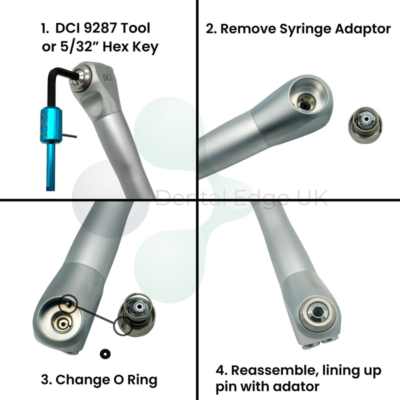 Dental Edge UK -  Adec Type 1/2" HVE Tubing Tailpiece Connector for Vacuum Canister End Light Grey