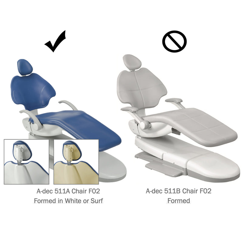 Dental Edge UK -  DCI 2954 Toe Board Cover to fit Adec 511 (Version A) F01 Formed Upholstery