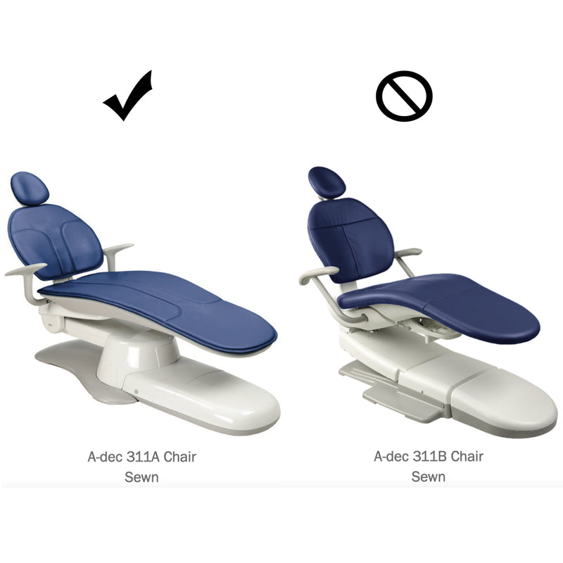 Dental Edge UK -  DCI 2957 Toe Board Cover to fit Adec 311 (Not 311B) Sewn Upholstery