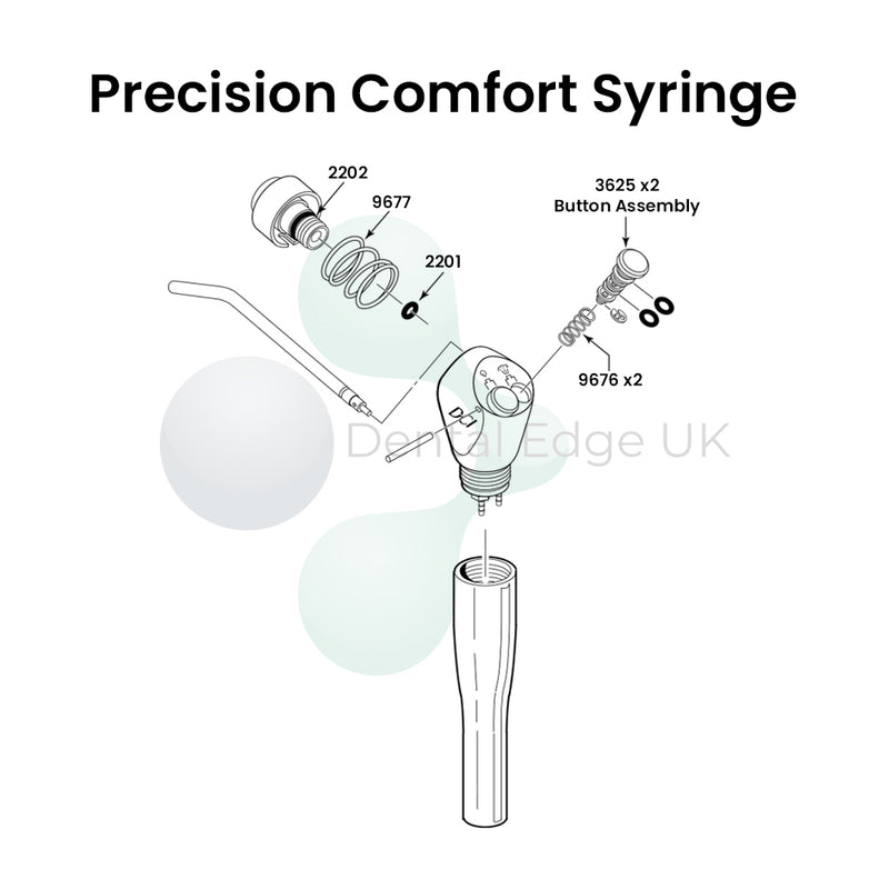 Dental Edge UK -  DCI 3635 3 in 1 Precision Comfort Syringe Buttons and Repair Kit