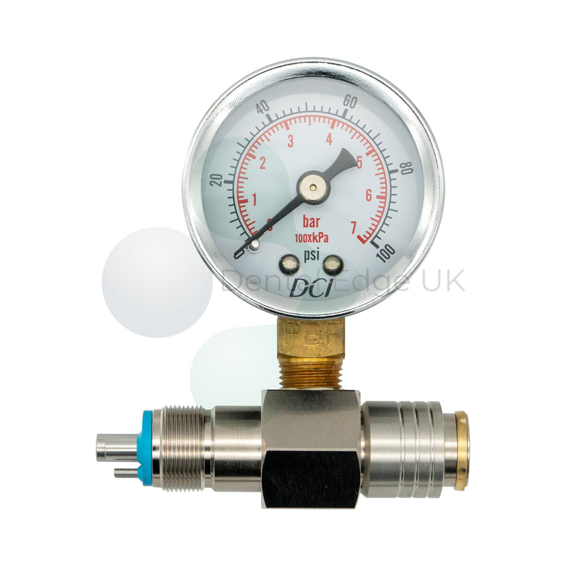 Dental Edge UK -  DCI 7267 Handpiece Pressure Test Gauge, 0-100 PSI