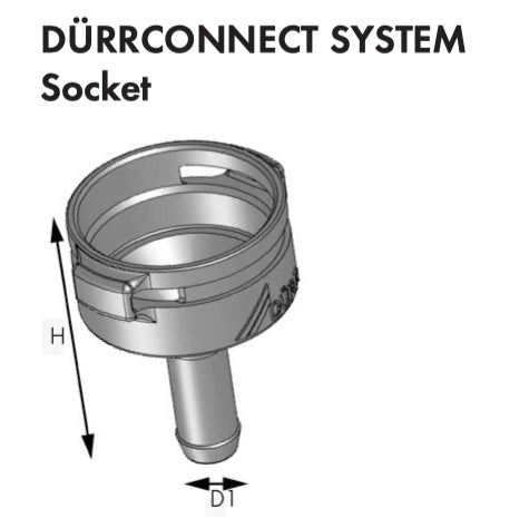 Dental Edge UK -  Durr Connect System 20 - 18mm Female Socket Tube Connector