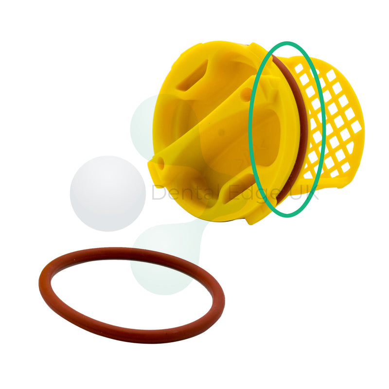 Dental Edge UK -  Durr Yellow Filter O-ring For New Spittoon Valve 3
